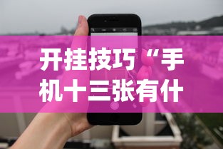 开挂技巧“手机十三张有什么规律”开挂(透视)辅助教程
